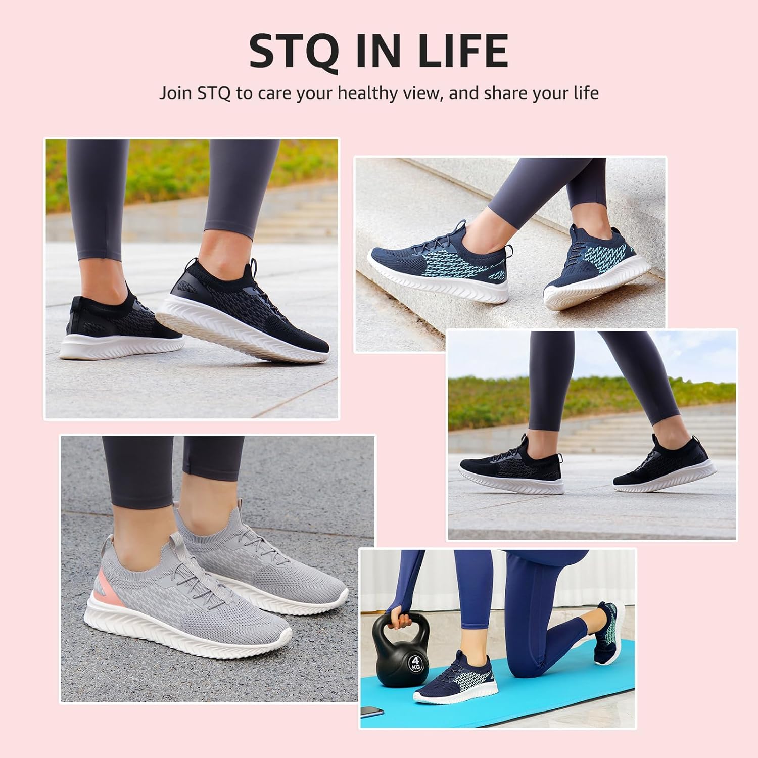 Thumbnail 6 de HKR Womens Trainers Memory Foam Slip On Shoes – Lightweight Casual Walking Shoes for Women