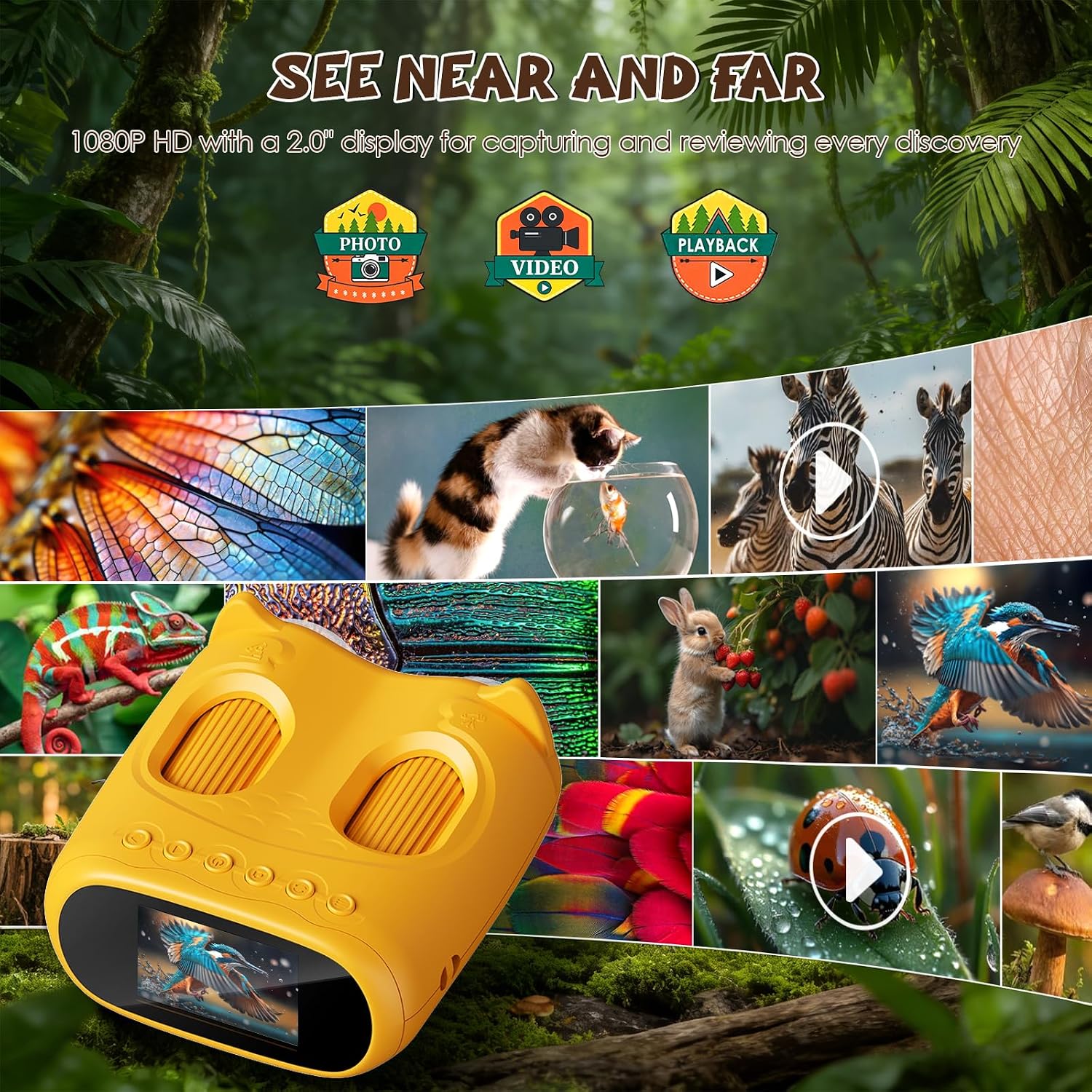 Detalle de ARNSSIEN 2 in 1 Microscopio Bambini e Telescopio: esplorazione digitale per bambini 3–12 anni