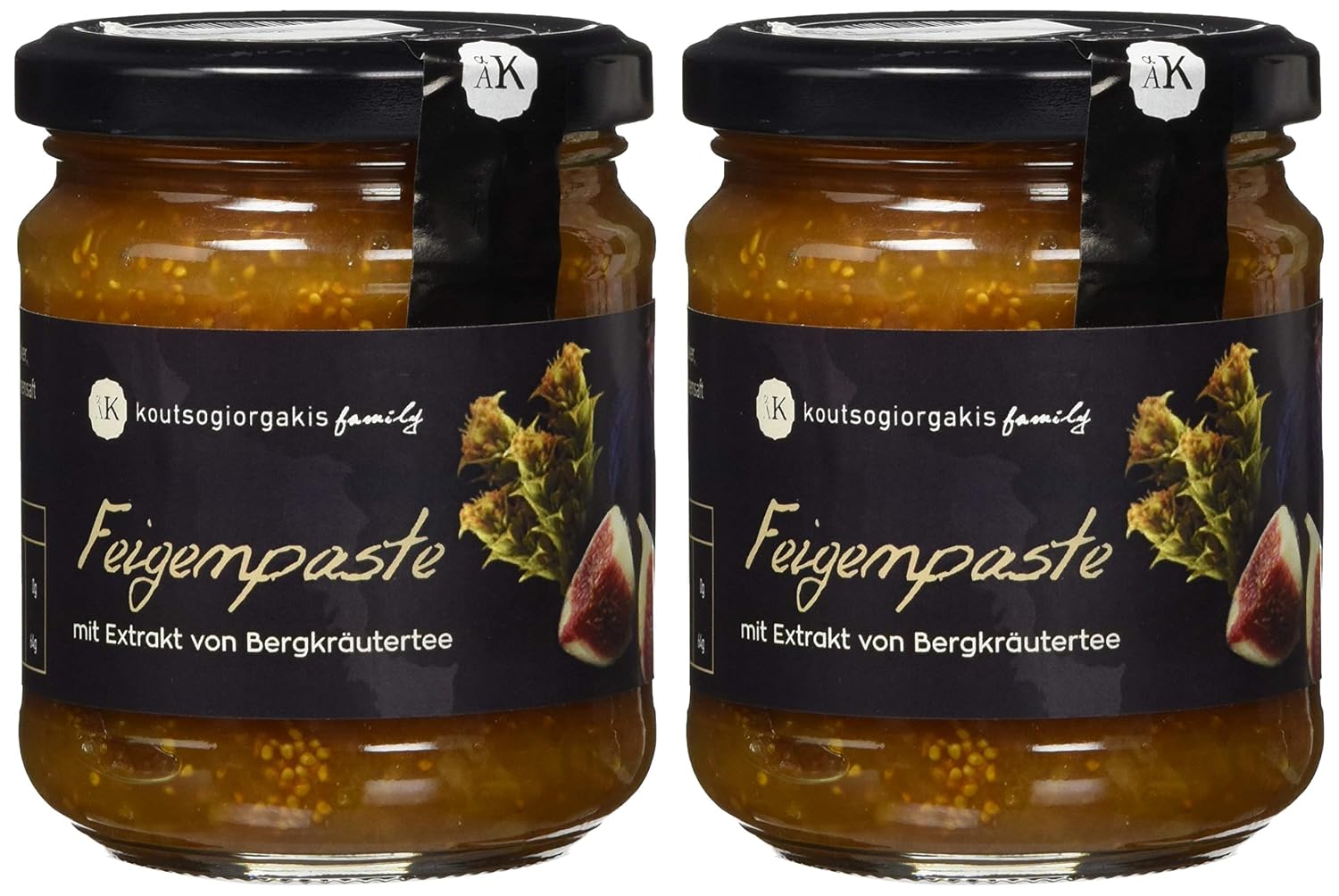 Detalle de Koutsogiorgakis Family Feigenpaste mit Bergtee-Extrakt – 2er Pack (2x230 g) aus Smyrni-Feigen