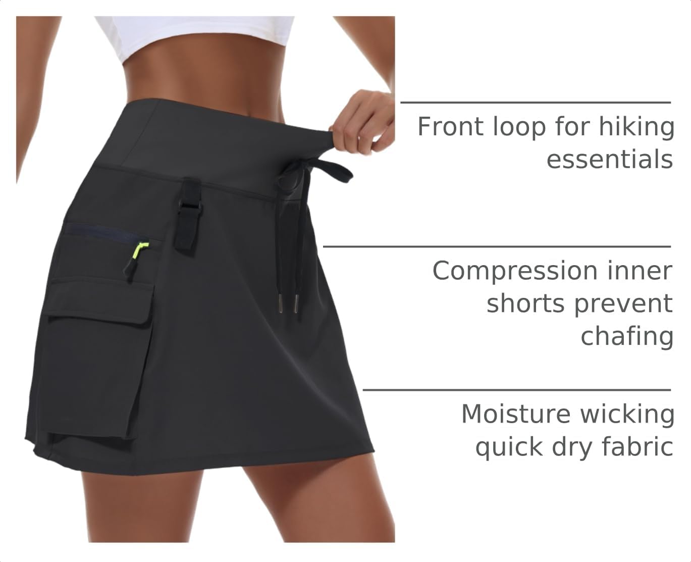 Detalle 2 de MIVEI Hiking Cargo Skort 16 inch