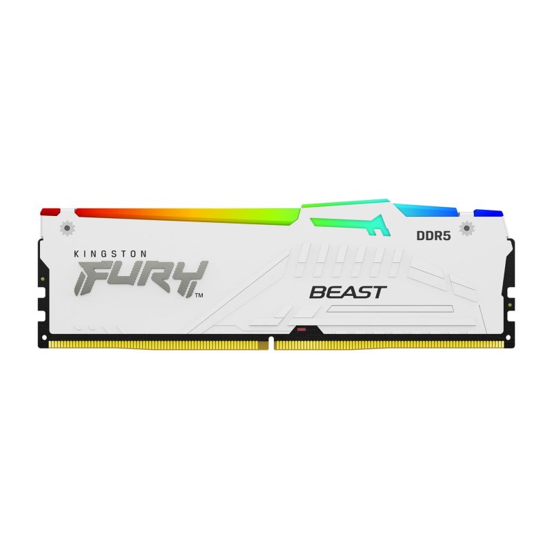 Thumbnail 1 de Kingston FURY Beast DDR5 64GB (2x32GB) 6400 MT/s RGB White — memoria rápida y estable