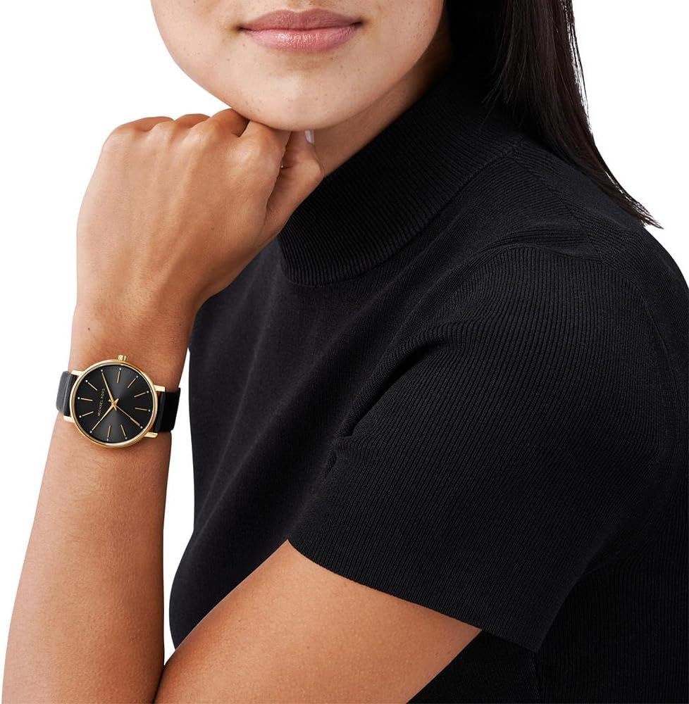 Thumbnail 1 de Michael Kors Damen-Uhren Analog Quarz 32002791 mit Edelstahlgehäuse und Lederarmband