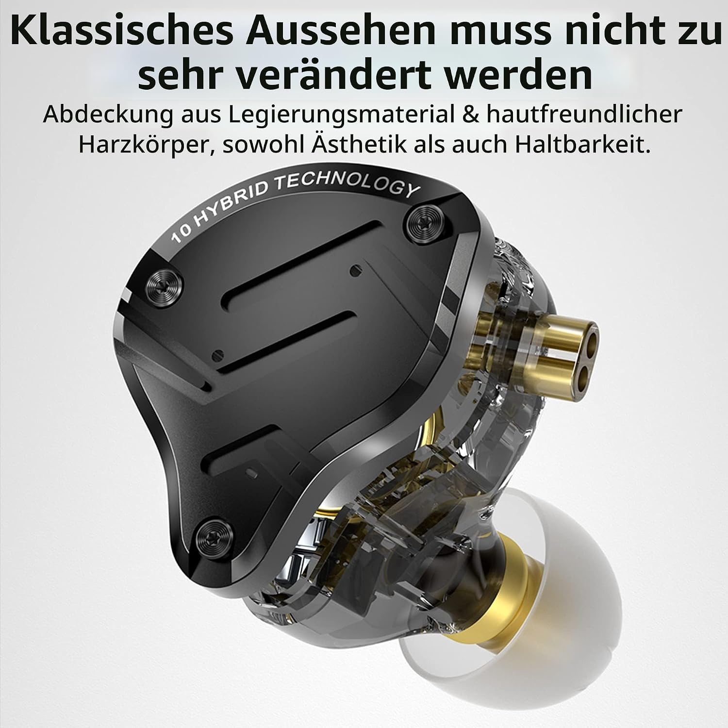 Thumbnail 4 de Yinyoo KZ ZS10 PRO X Hybrid-In-Ear-Kopfhörer (4BA + 1DD), kabelgebunden, ohne Mikrofon