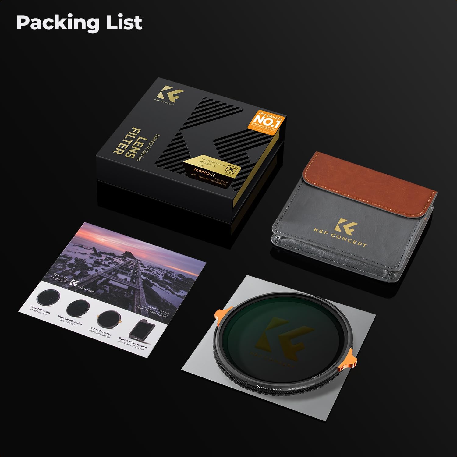 Thumbnail 6 de K&F CONCEPT 67mm True Color Variable Fader ND2-32 + CPL Nano-X circular filter (ND & CPL in 1)