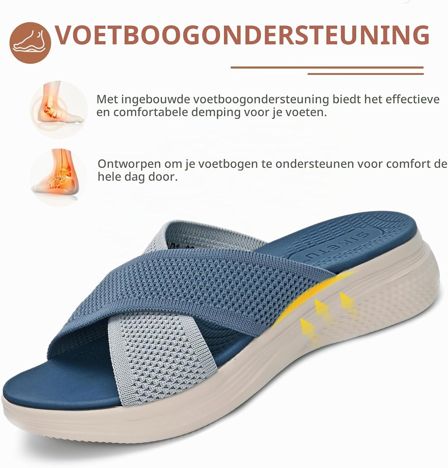 Detalle de Uwowd orthopedische damessandalen maat 36-42, instapmodel met open teen