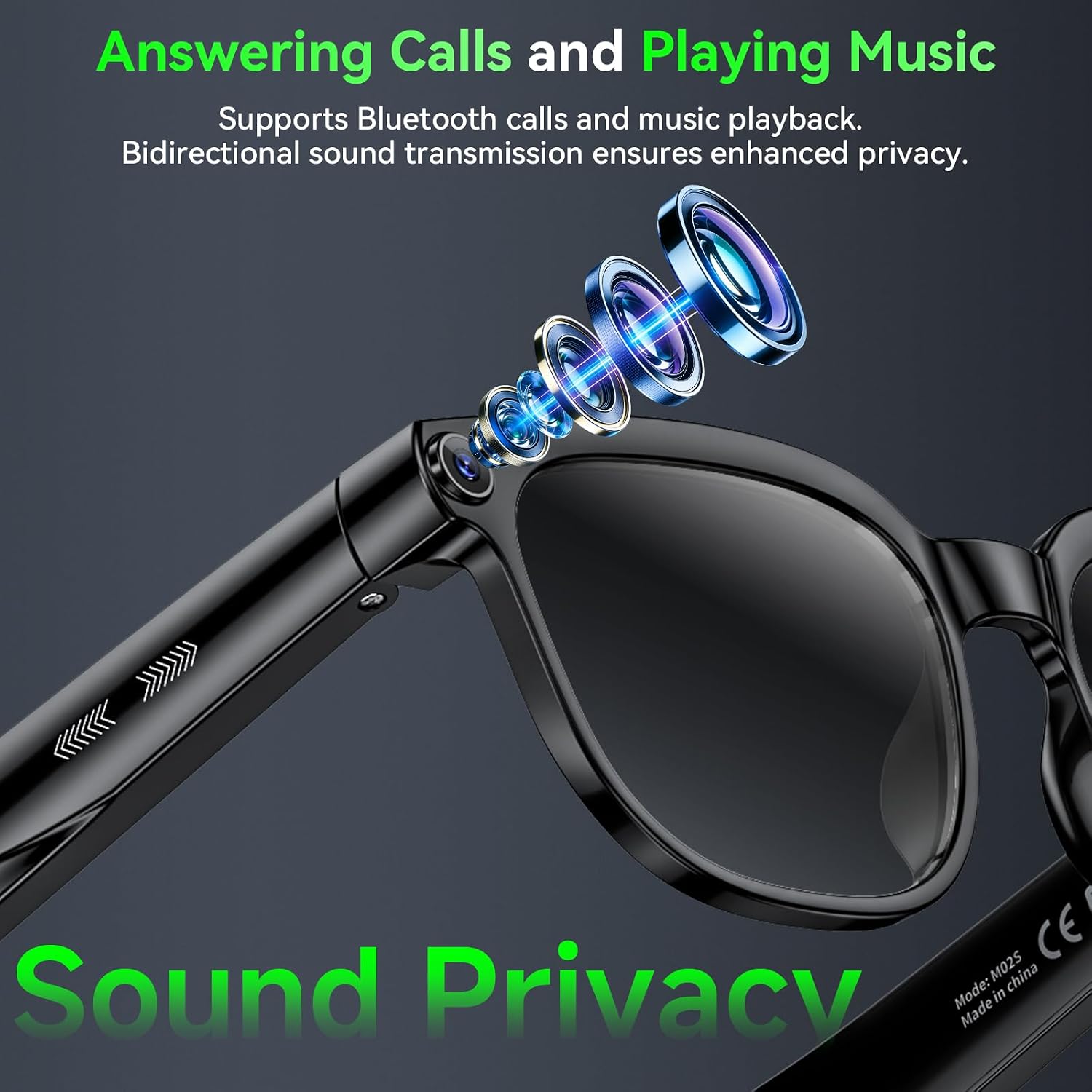 Thumbnail 6 de AI Smart Glasses with 8MP Camera, AI Object Recognition and Real-Time Translation