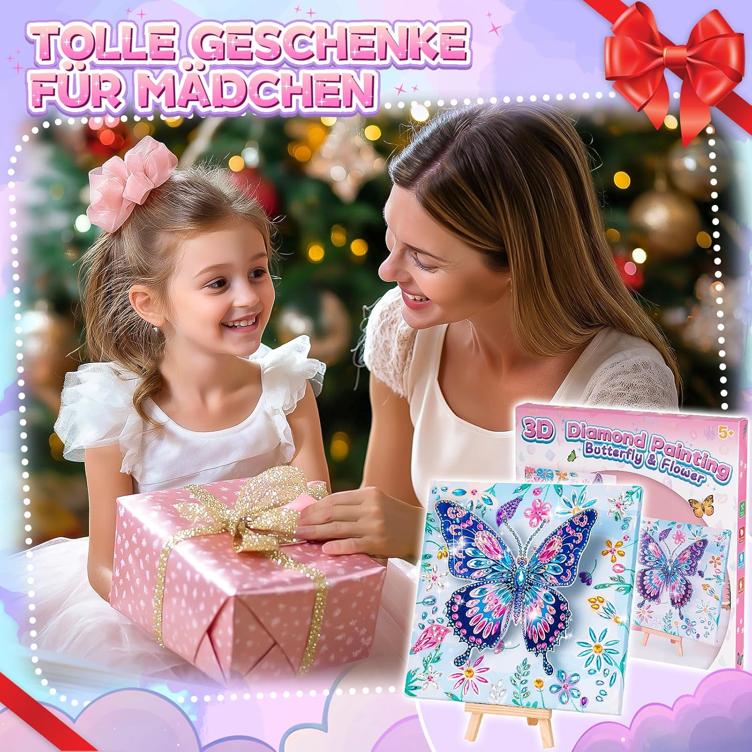 Detalle 2 de Diamond Painting Schmetterling Bastelset