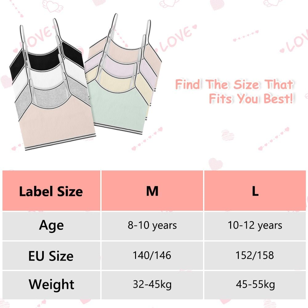 Thumbnail 5 de Flintronic 4 Pezzi Reggiseno Sportivo per Bambine in Cotone – Comfort, Assorbimento e Libertà di Movimento