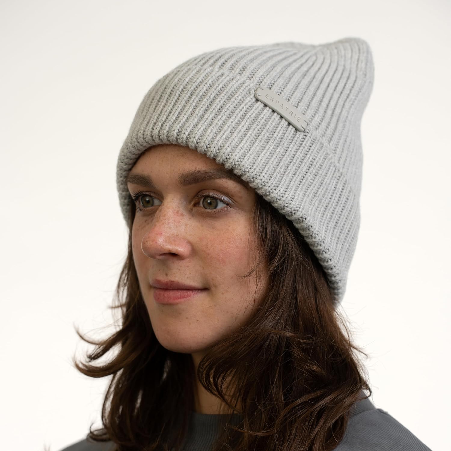 Detalle de Expatrié Bonnet Femme Luna en tricot : bonnet d’automne-hiver doux et stylé
