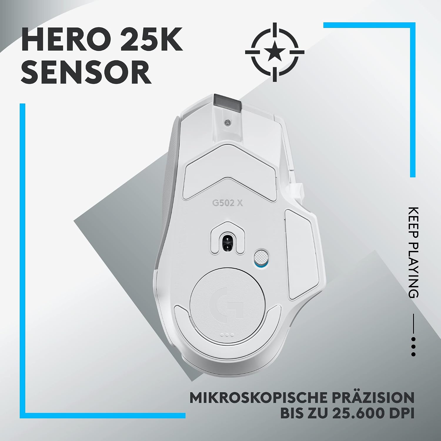 Detalle 2 de Logitech G502 X LIGHTSPEED kabellose Gaming‑Maus 25K