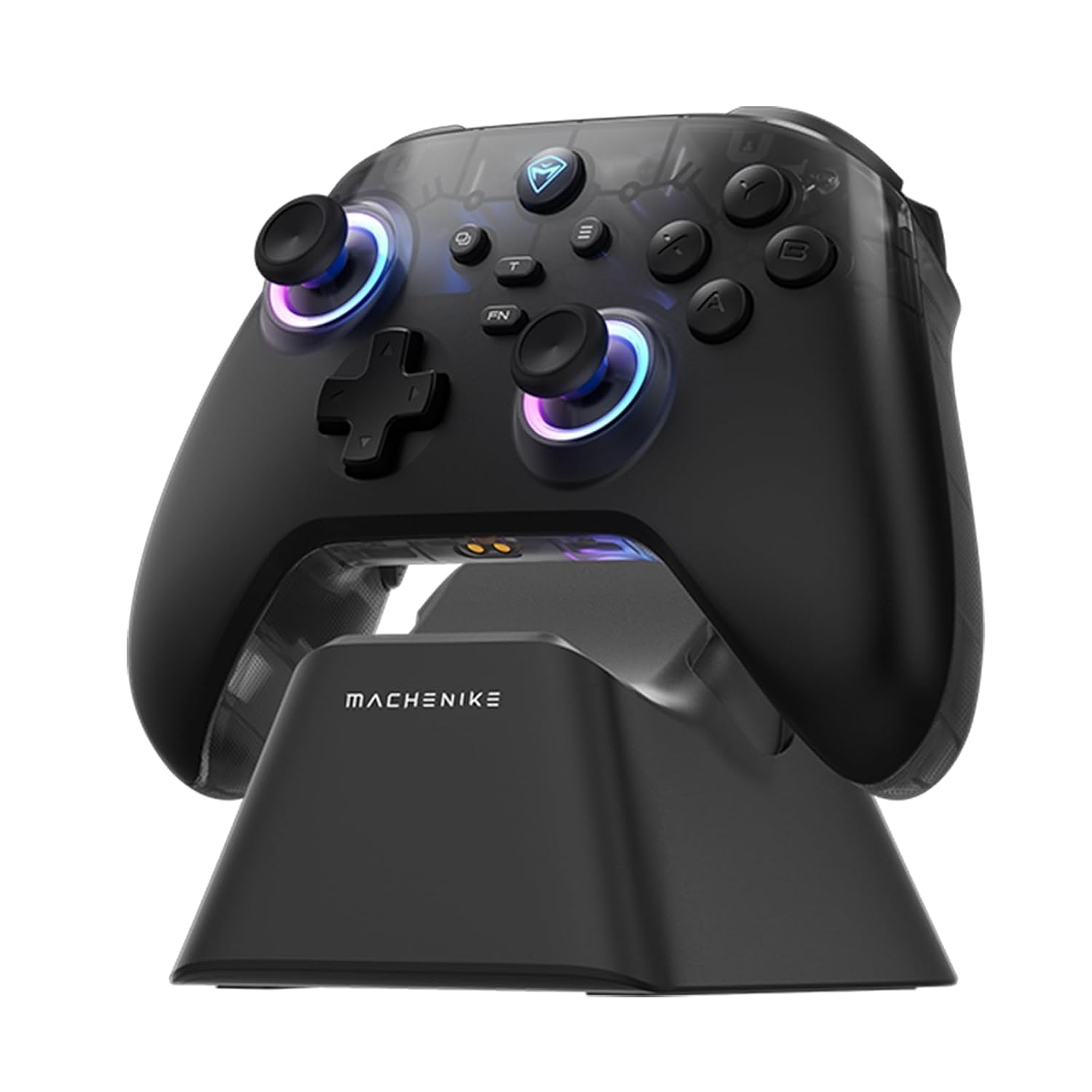 Machenike G3V2 Controller PC Wireless mit 2 Hall-Effekt-Sticks, 2 Tasten & RGB (1000mAh, Schwarz)