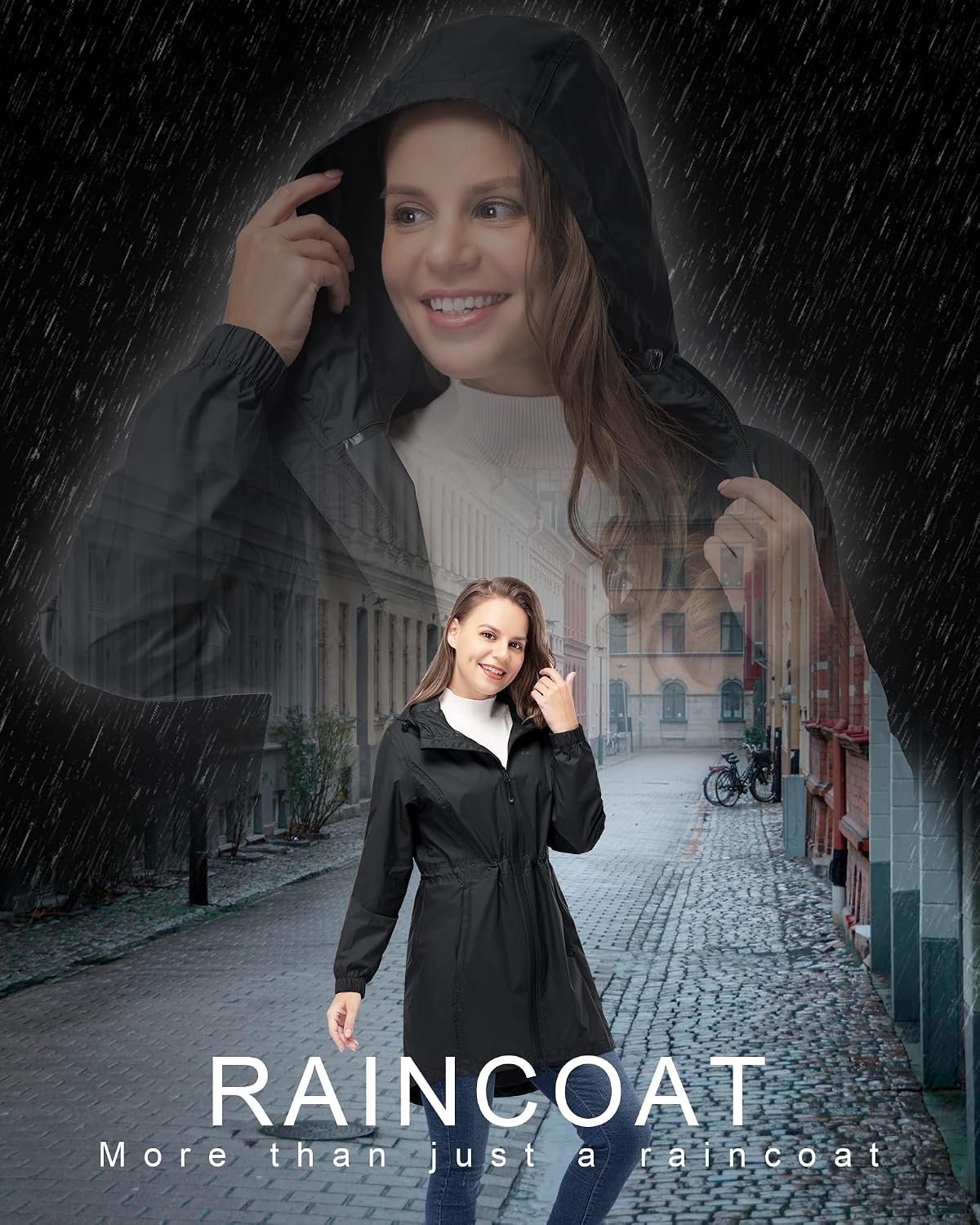 Detalle 2 de 33,000ft Damen Regenjacke, wasserdicht