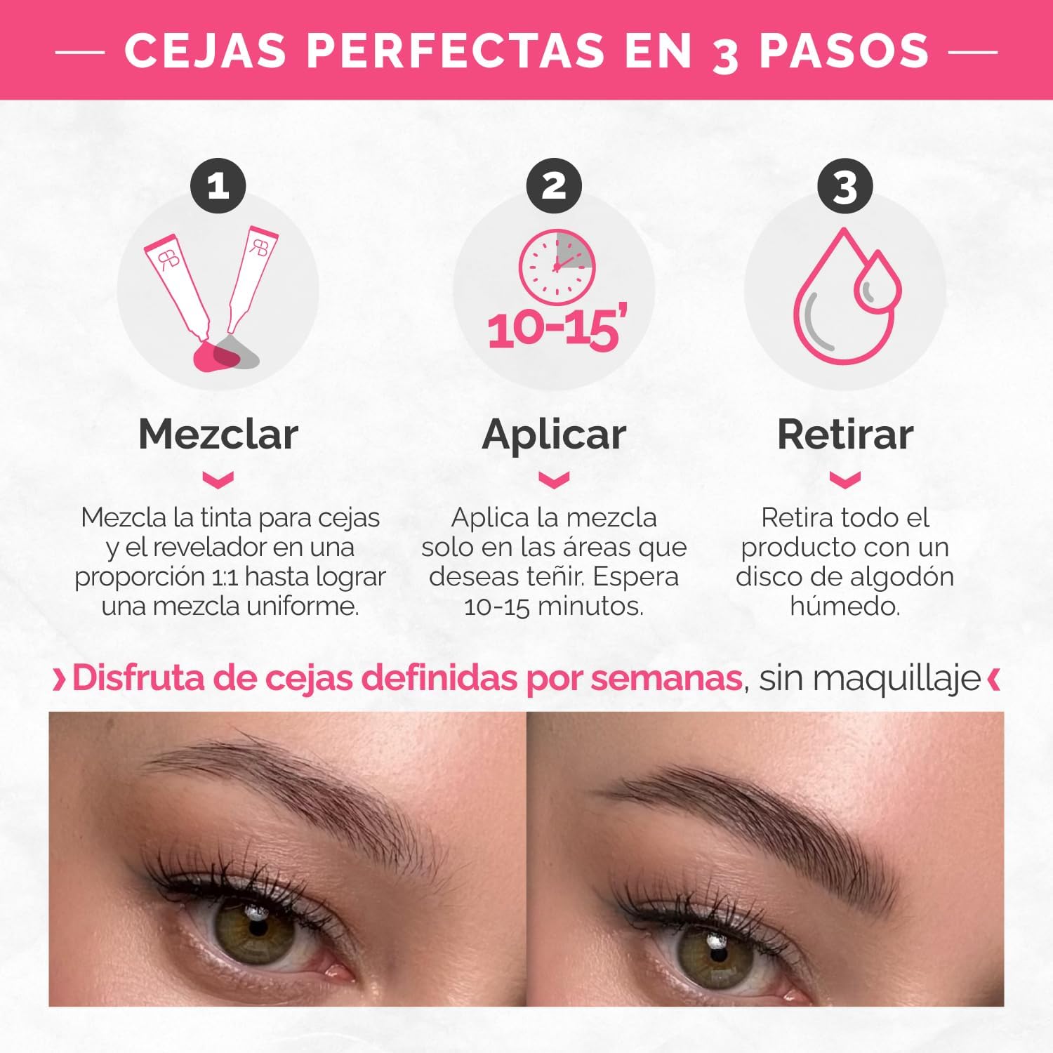 Detalle 2 de RB RENATA BEAUTY Kit de Tinte de Cejas 30 aplicaciones 🎀