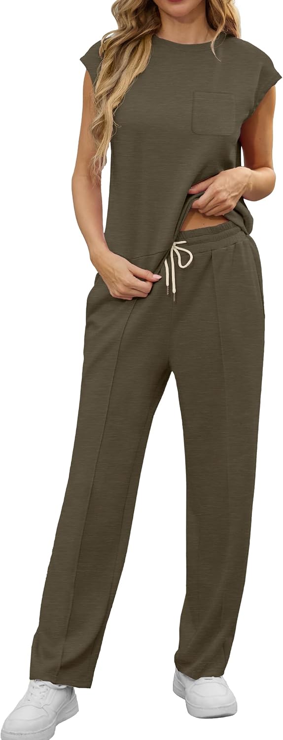 Thumbnail 1 de GRECERELLE Two Piece Outfits for Women: Summer Shorts Set with Pockets