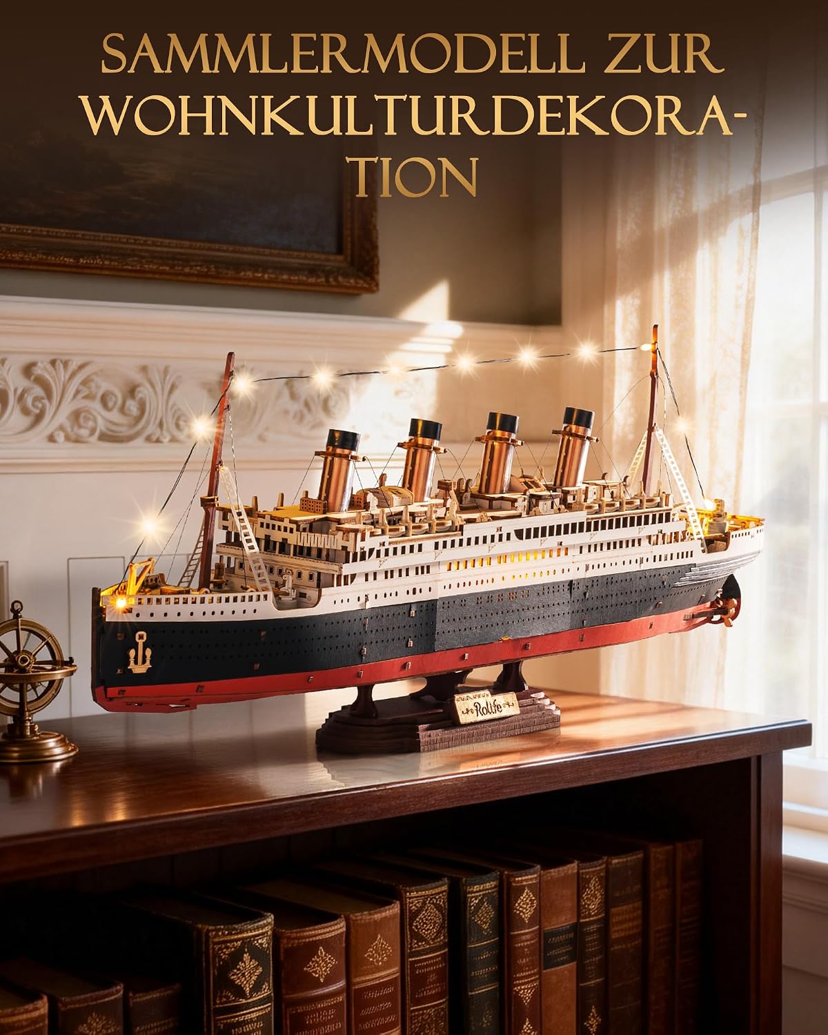 Detalle 2 de Rolife Titanic Holzpuzzle, 433 Teile