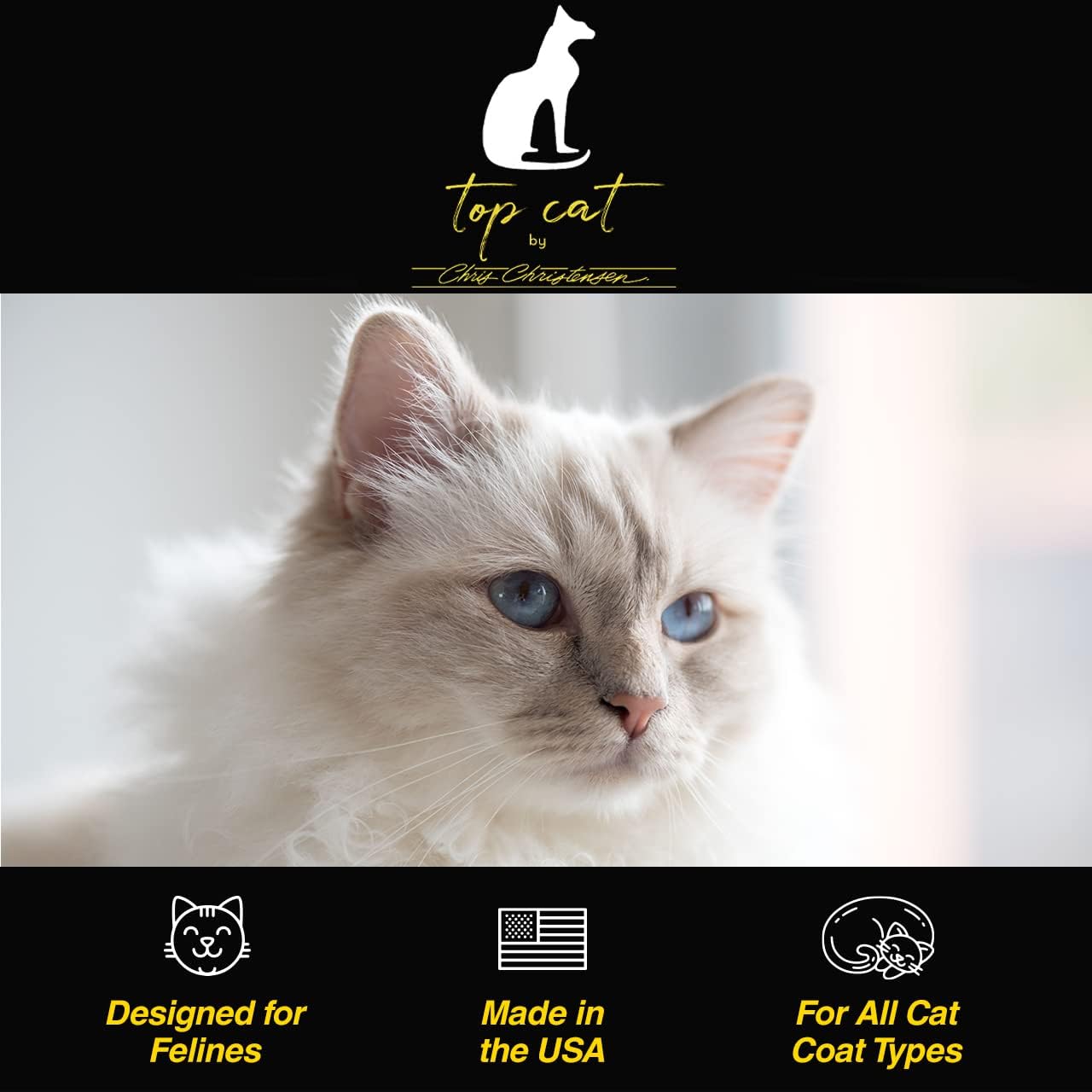 Detalle 2 de Chris Christensen Top Cat 猫用入浴前脱脂剤 無香料・クリームタイプ 473ml