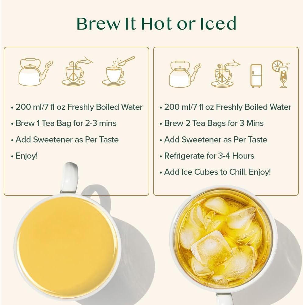 Detalle 2 de VAHDAM Tè Verde Decaffeinato dell’Himalaya in filtri piramidali (100 bustine) – senza caffeina