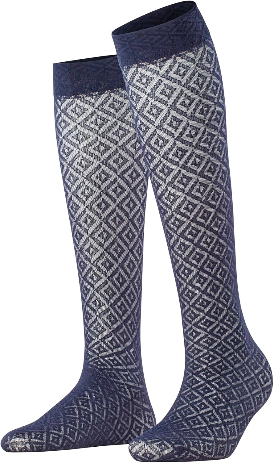Detalle de FALKE femme Tessellating 25 DEN mi-bas transparents motif tessellé