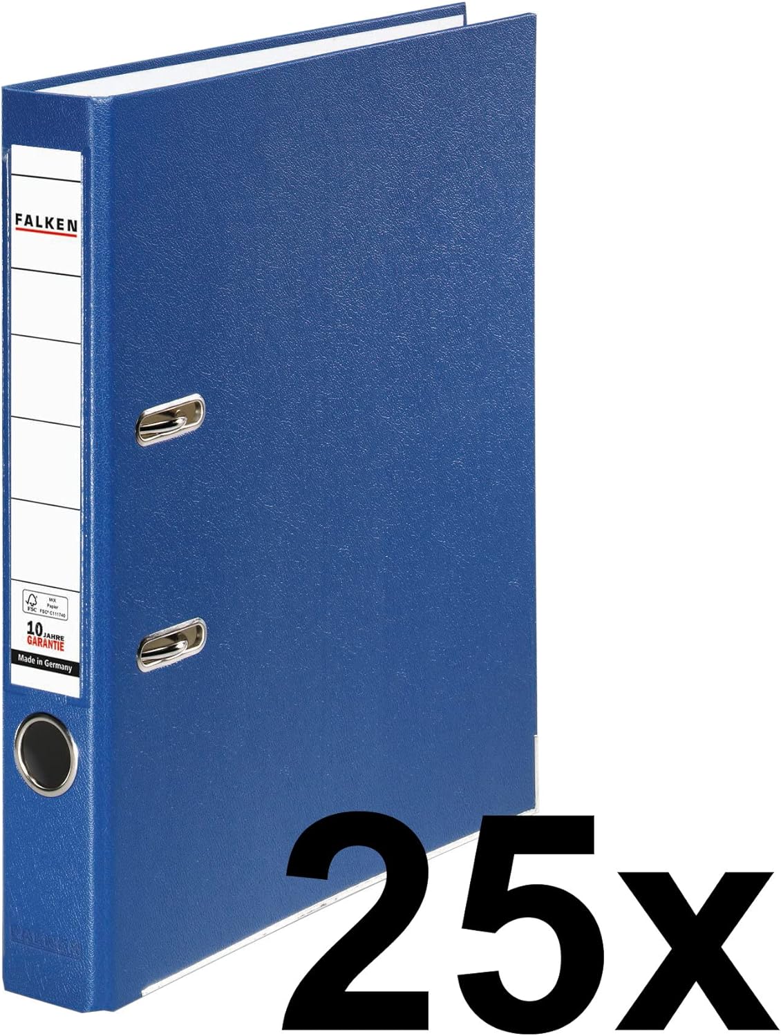 Detalle 2 de Original Falken 25er Pack PP-Color Kunststoff-Ordner – blau, DIN A4, vegan, Made in Germany