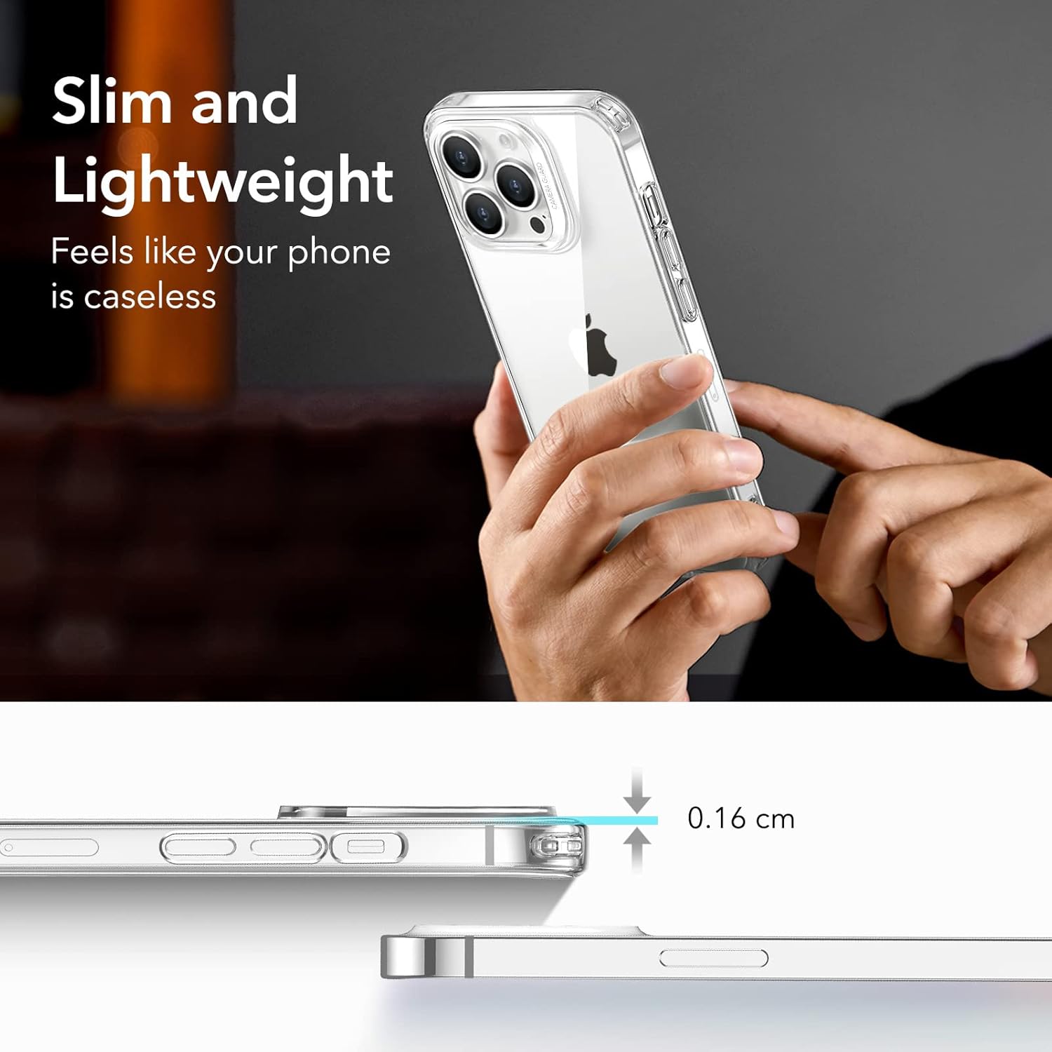 Thumbnail 2 de ESR Project Zero – coque antichoc transparente en silicone TPU souple pour iPhone 14 Pro (résistante au jaunissement)