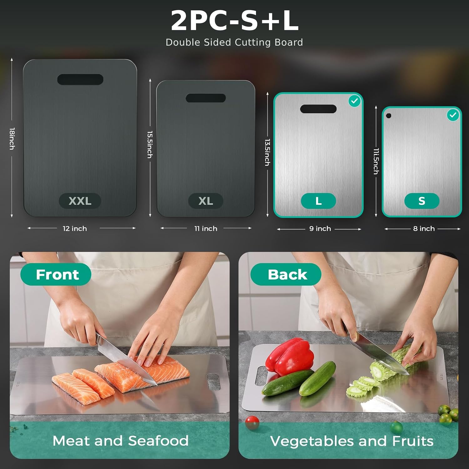 Detalle de Katori Cutting Board Set, Titanium
