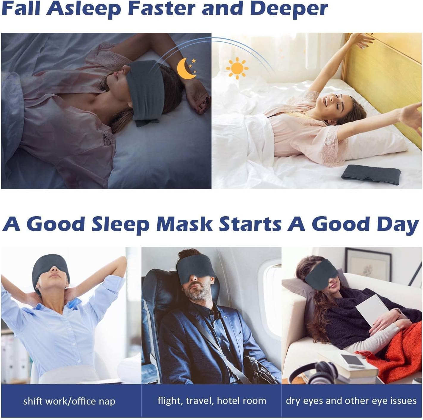 Thumbnail 5 de Mavogel Sleep Mask skin‑friendly modal, fully adjustable