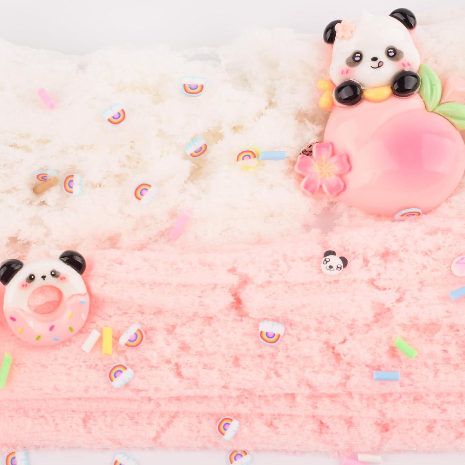 Thumbnail 5 de Peach Cloud Slime Kit with Panda Add-Ins: Soft, Scented Cloud Slime for Kids