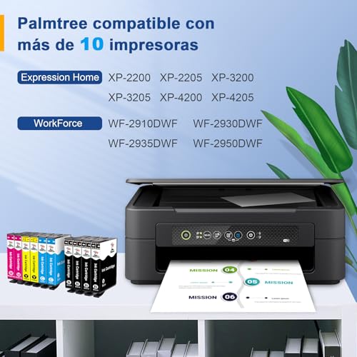 Detalle de Palmtree Sustitutivo para 604XL: Cartuchos de tinta compatibles para Epson XP-2200, XP-3200/3205, XP-4200/4205 y WorkForce WF-Serie