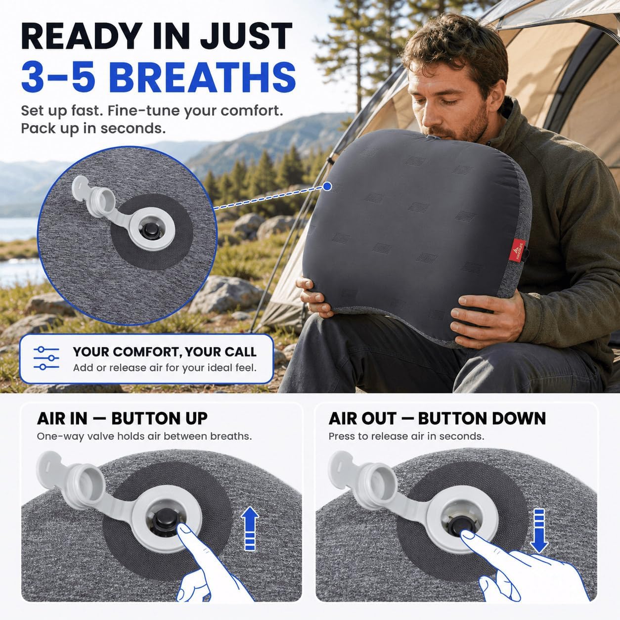Thumbnail 5 de Hikenture Inflatable Camping Pillow