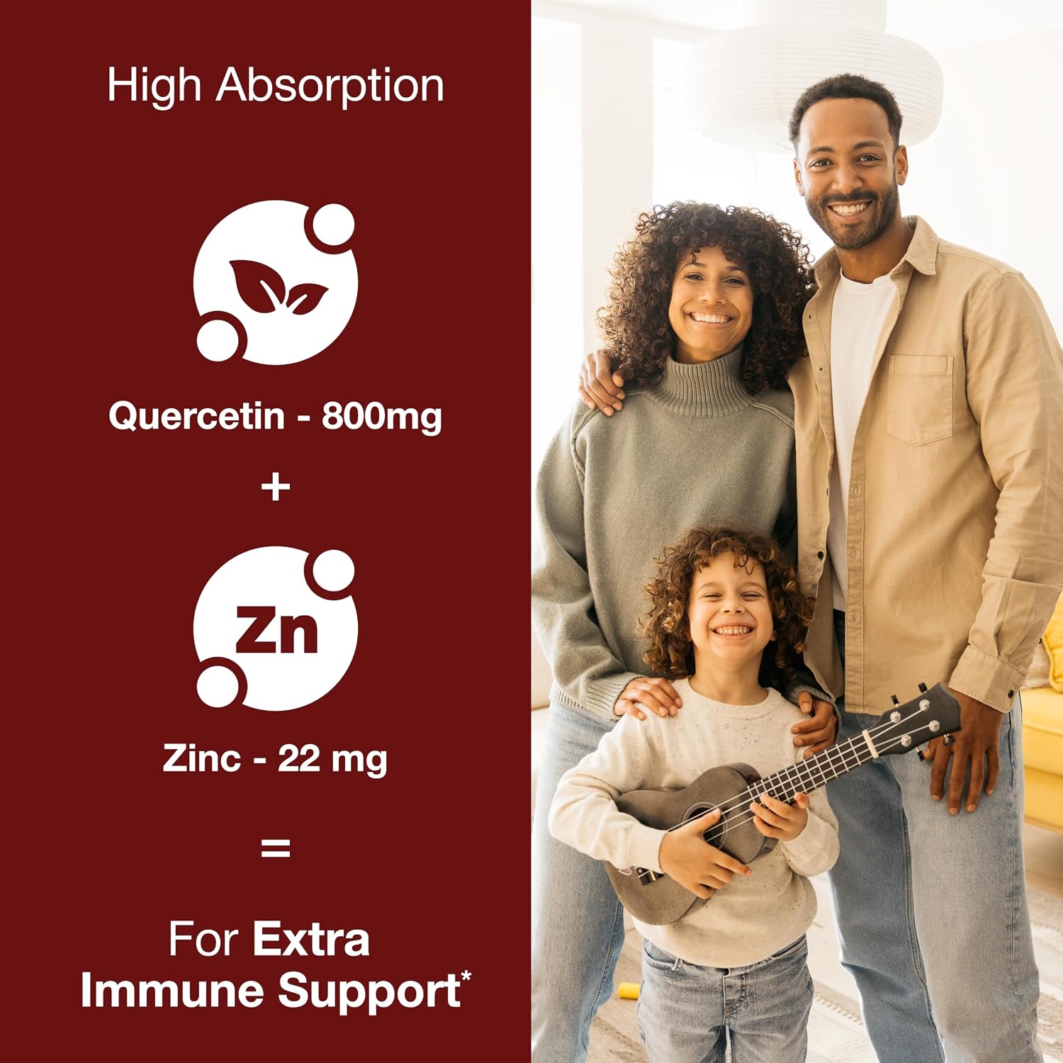 Detalle de Sandhu's SP-0066 Zinc Quercetin Supplement, 120 Veg Capsules, Third-Party Tested