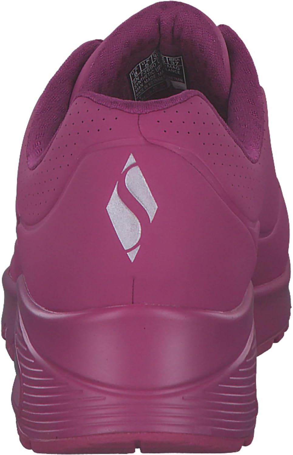 Detalle de Skechers Damen UNO Stand ON AIR – Magenta Durabuck/Mesh, Größe 37 EU
