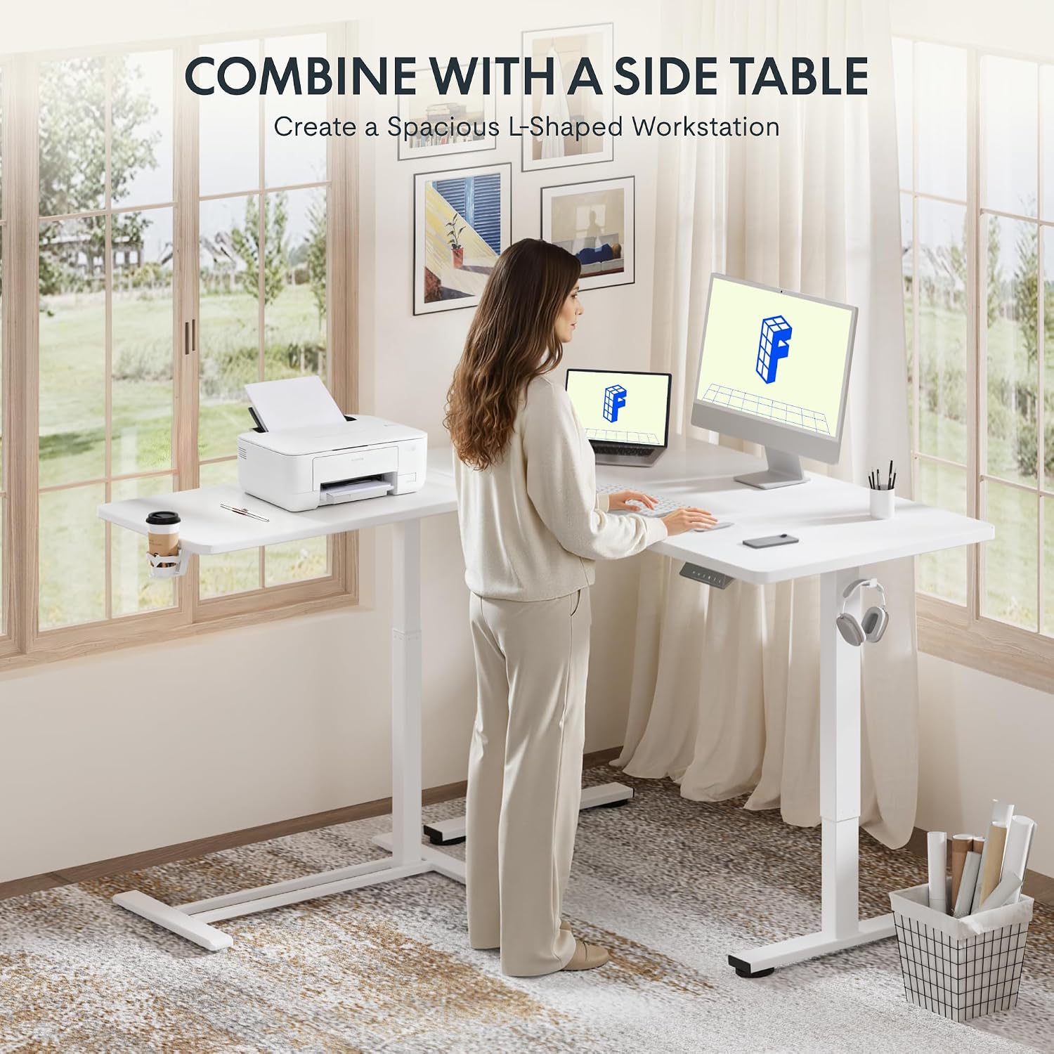 Thumbnail 6 de FLEXISPOT Mobile Standing Desk, 32-inch