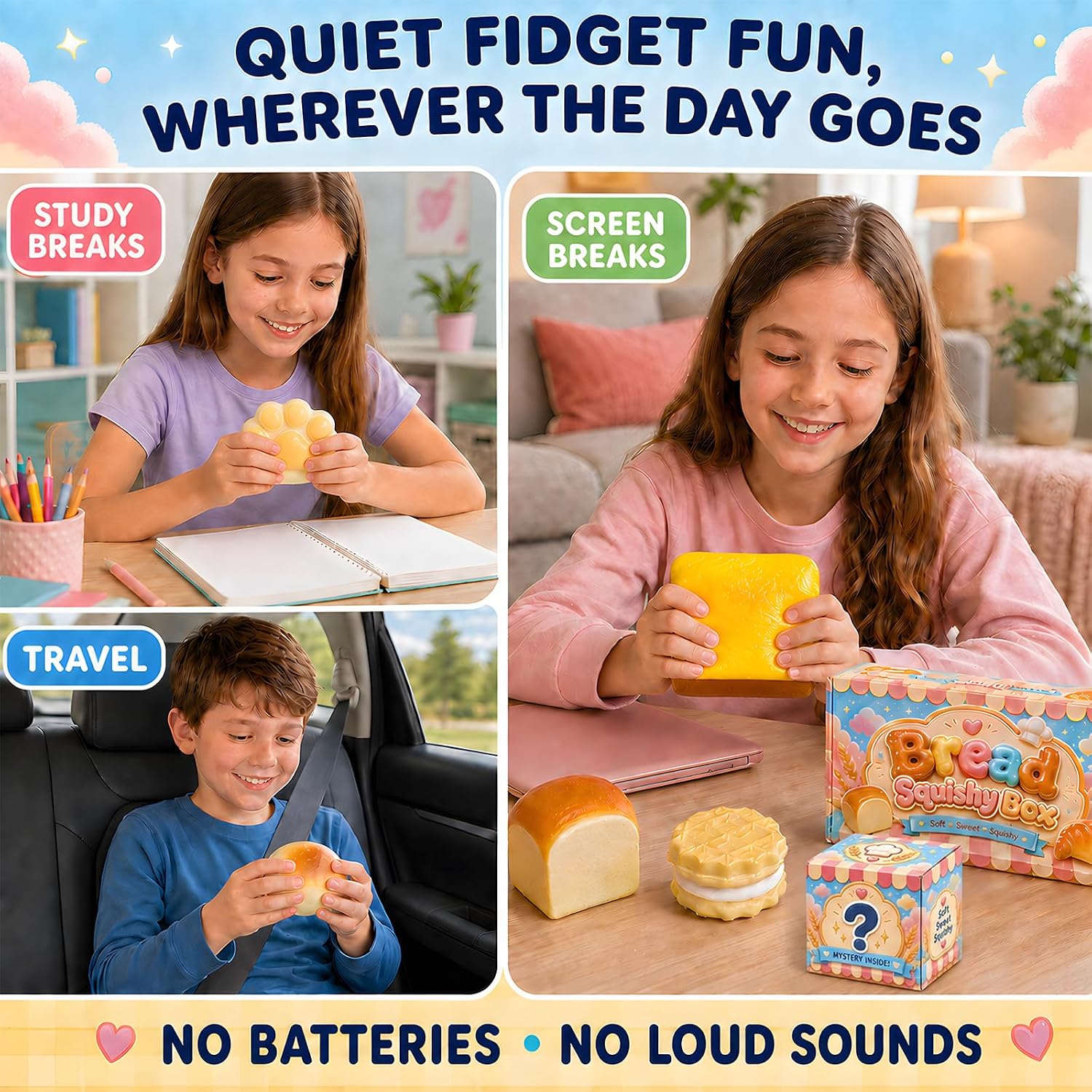 Detalle de Bread Squishy Toys 10-Pack