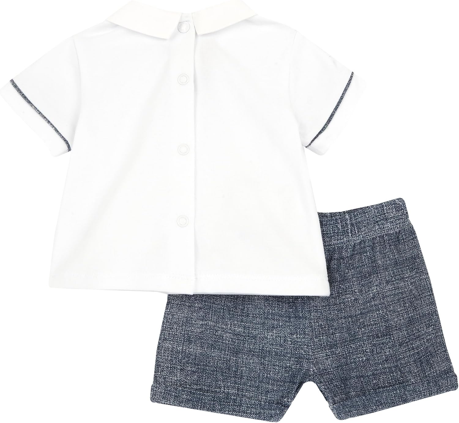 Detalle de Ensemble bébé Chicco avec T-shirt et Short Élégants – coton, ouverture dos et motif raton laveur