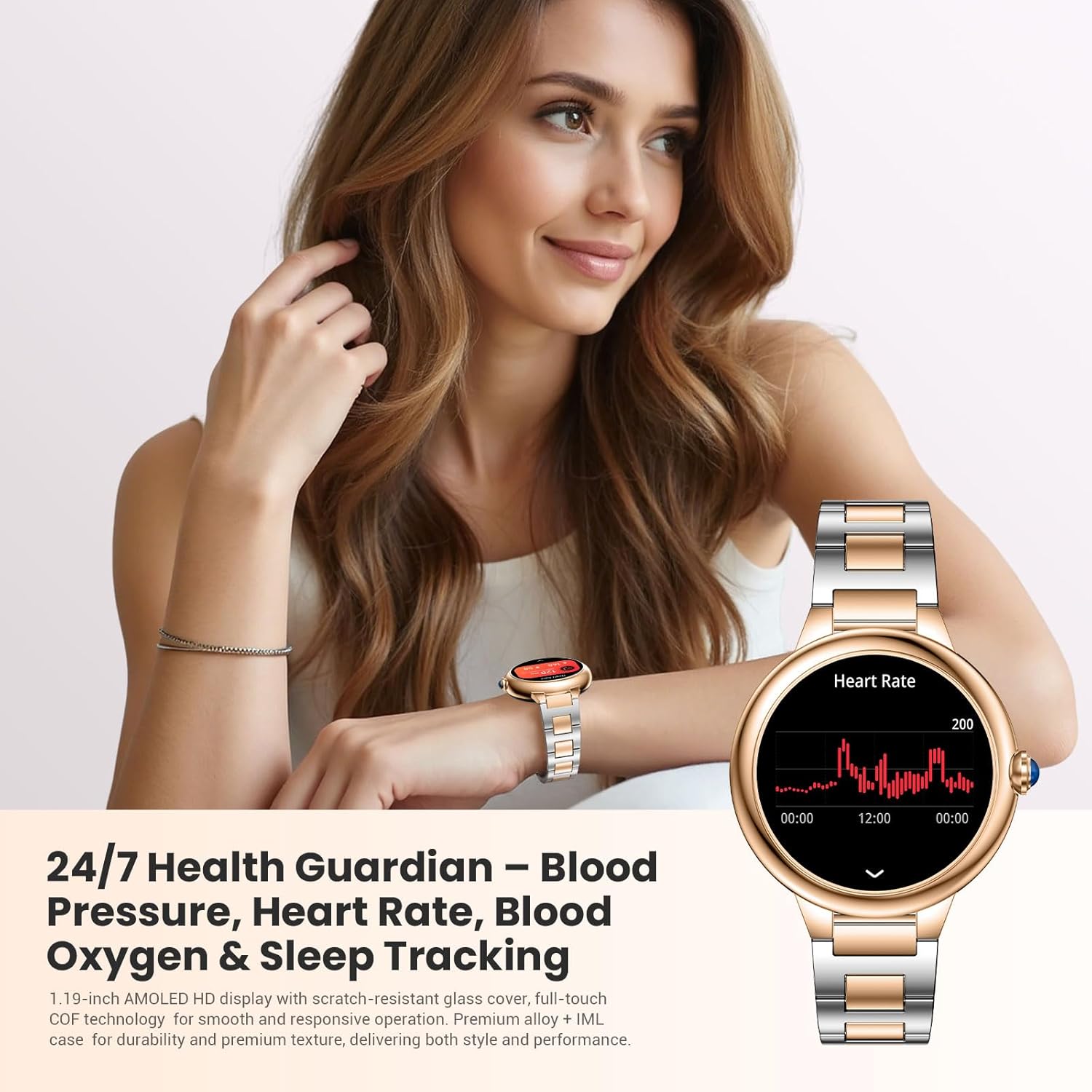 Detalle de 2026 Upgrade Smart Watch for Women 1.19" AI Fitness Tracker