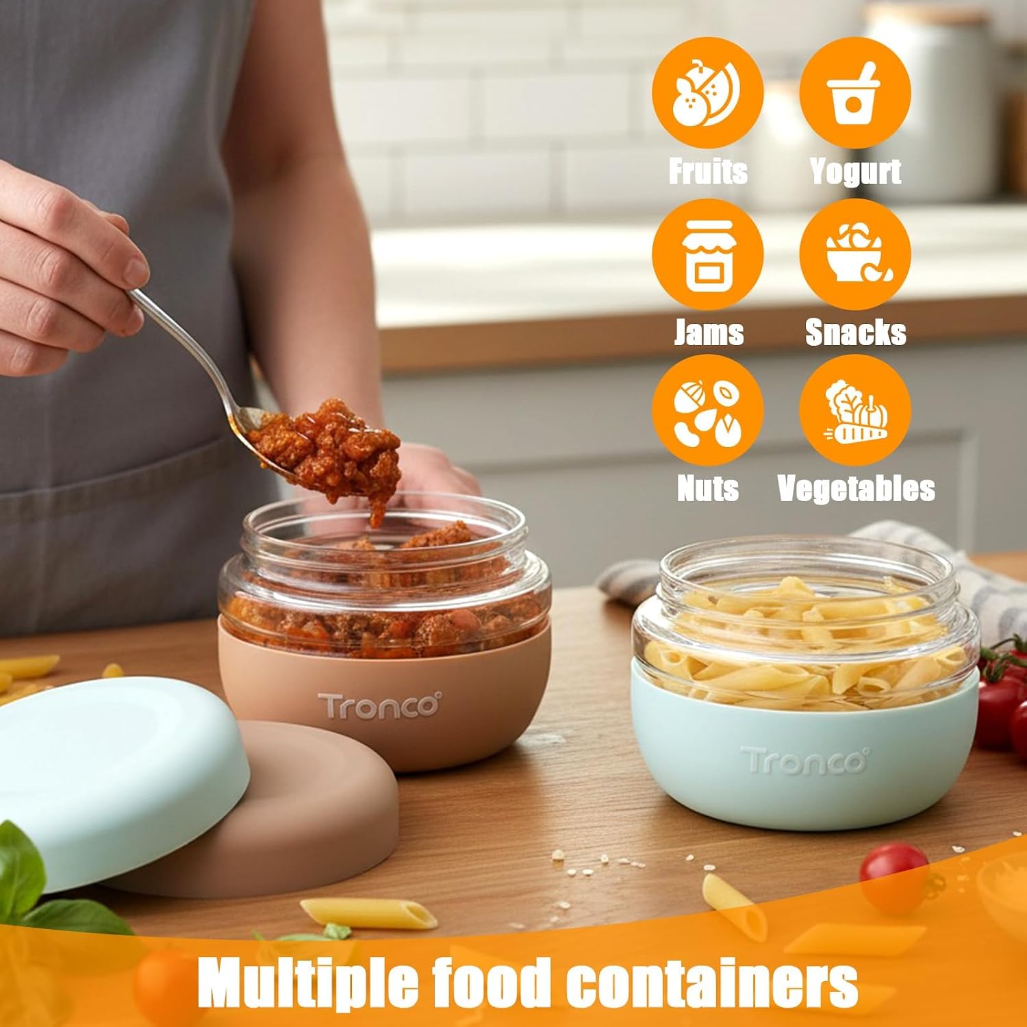 Detalle de Tronco 24 oz glass meal prep containers