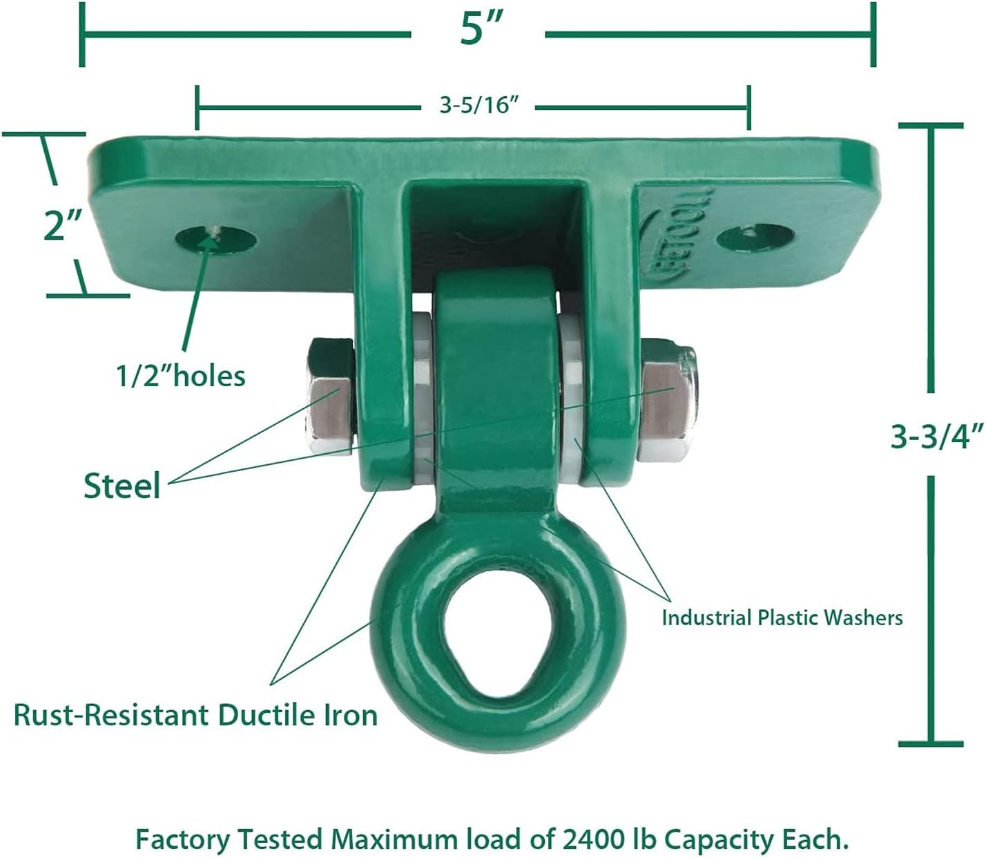 Detalle de BETOOLL 2400 lb Swing Hangers