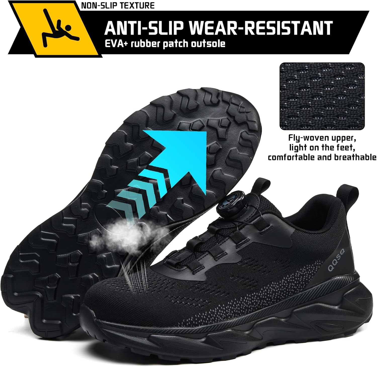 Detalle de QQSQ Scarpe Antinfortunistiche da Lavoro Uomo/Donna: Leggere, Traspiranti e Sicure