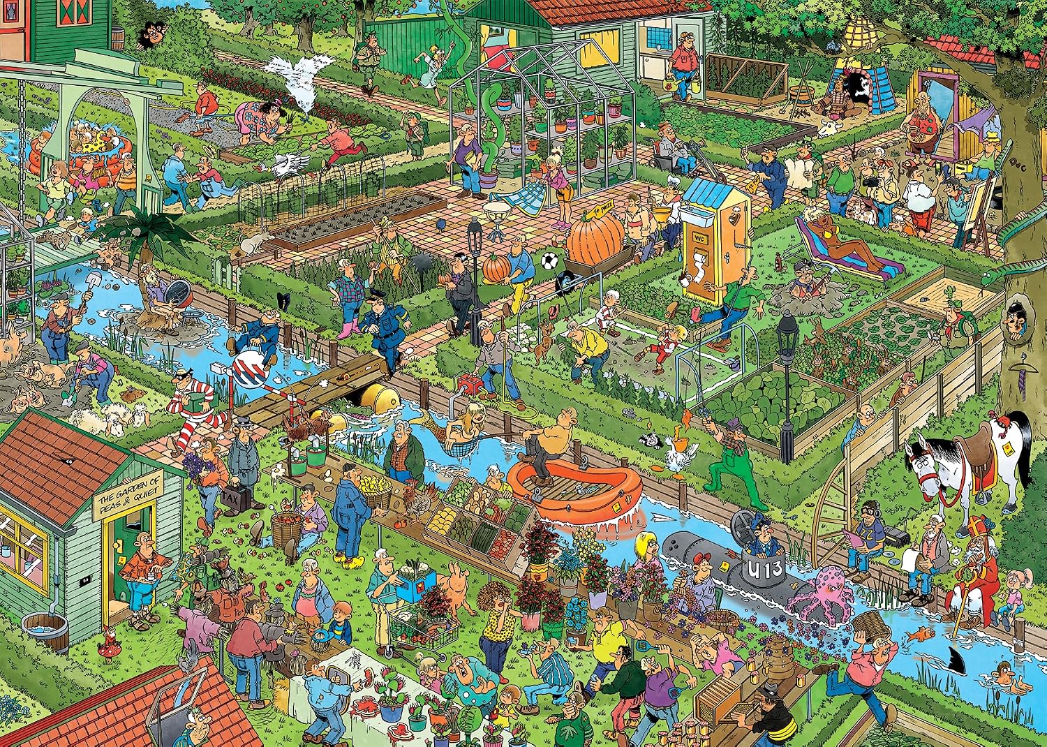 Detalle 1 de Jan van Haasteren 1110100600 – De groentetuin-puzzel, 1.000 stukjes