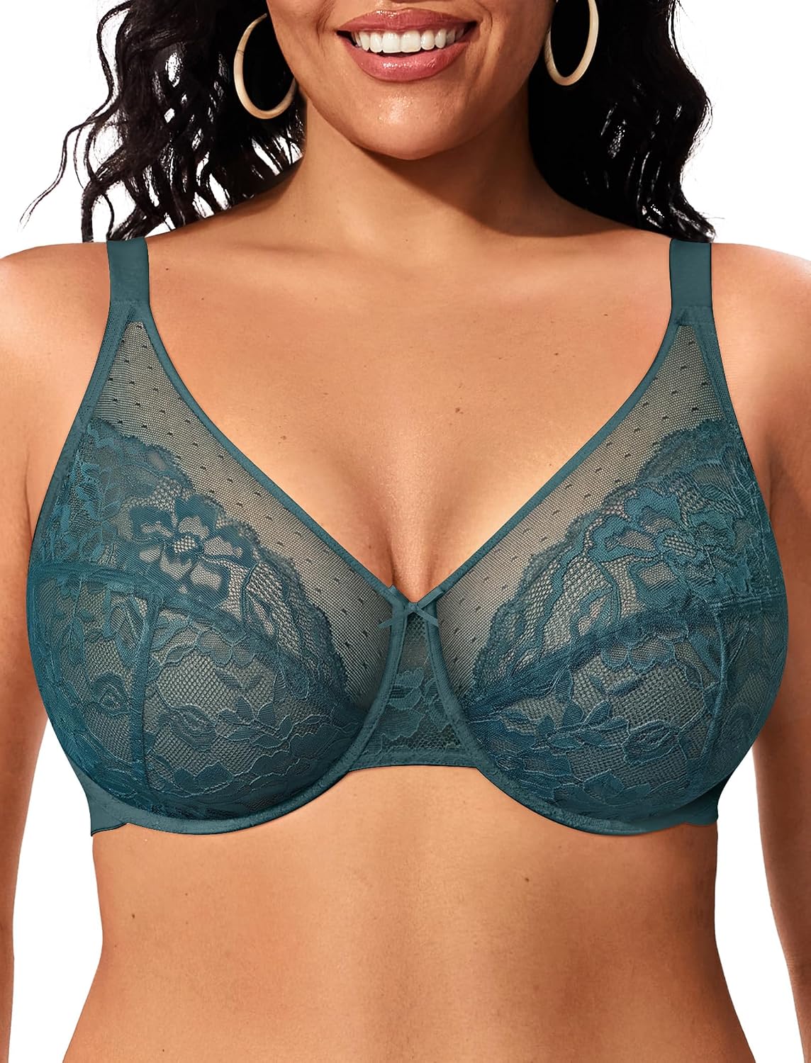 Detalle de ProKloud Minimizer Bra, Full Coverage Unlined Lace with Underwire Support