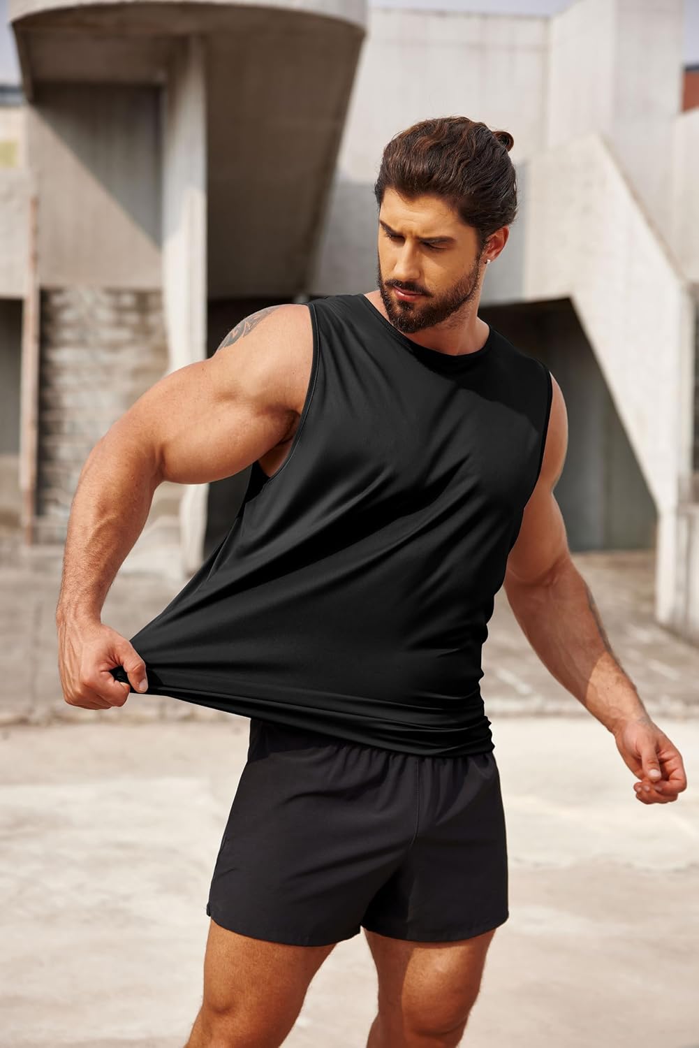 Detalle de COOFANDY Men's Tank Top 2-Pack / 3-Pack: Quick-Dry, UPF 50+ Sleeveless Training Vest