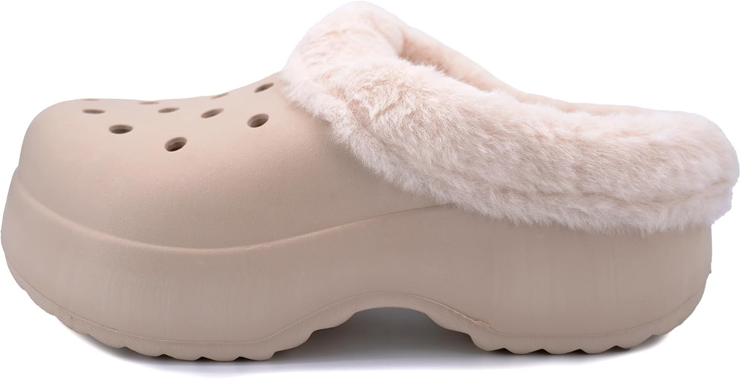 Detalle de JOMIX gevoerde winterpantoffels met pluche voering, EVA-zool en antislipprofiel