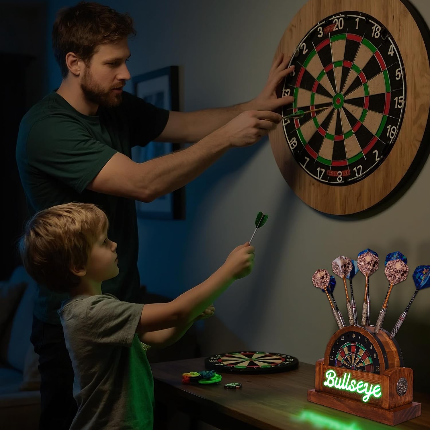 Thumbnail 2 de CoolGift Mart LED-Dartboard-Ständer 6 Pfeile