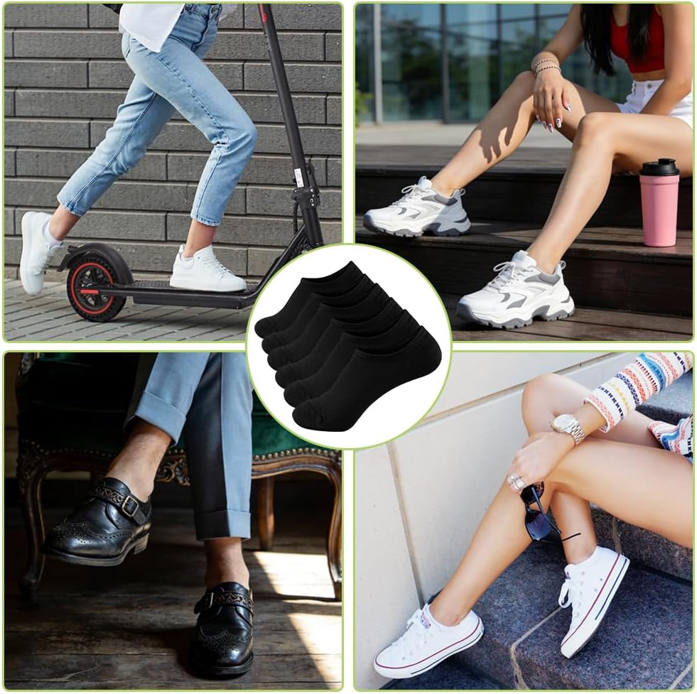 Thumbnail 6 de OFFCUP 1 Bamboo Trainer Socks, 6-Pair Non-Slip No-Show Multipack