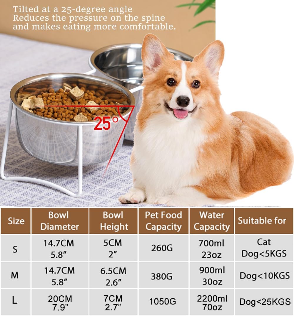 Detalle 2 de Elevated Pet Bowls, Stainless Steel
