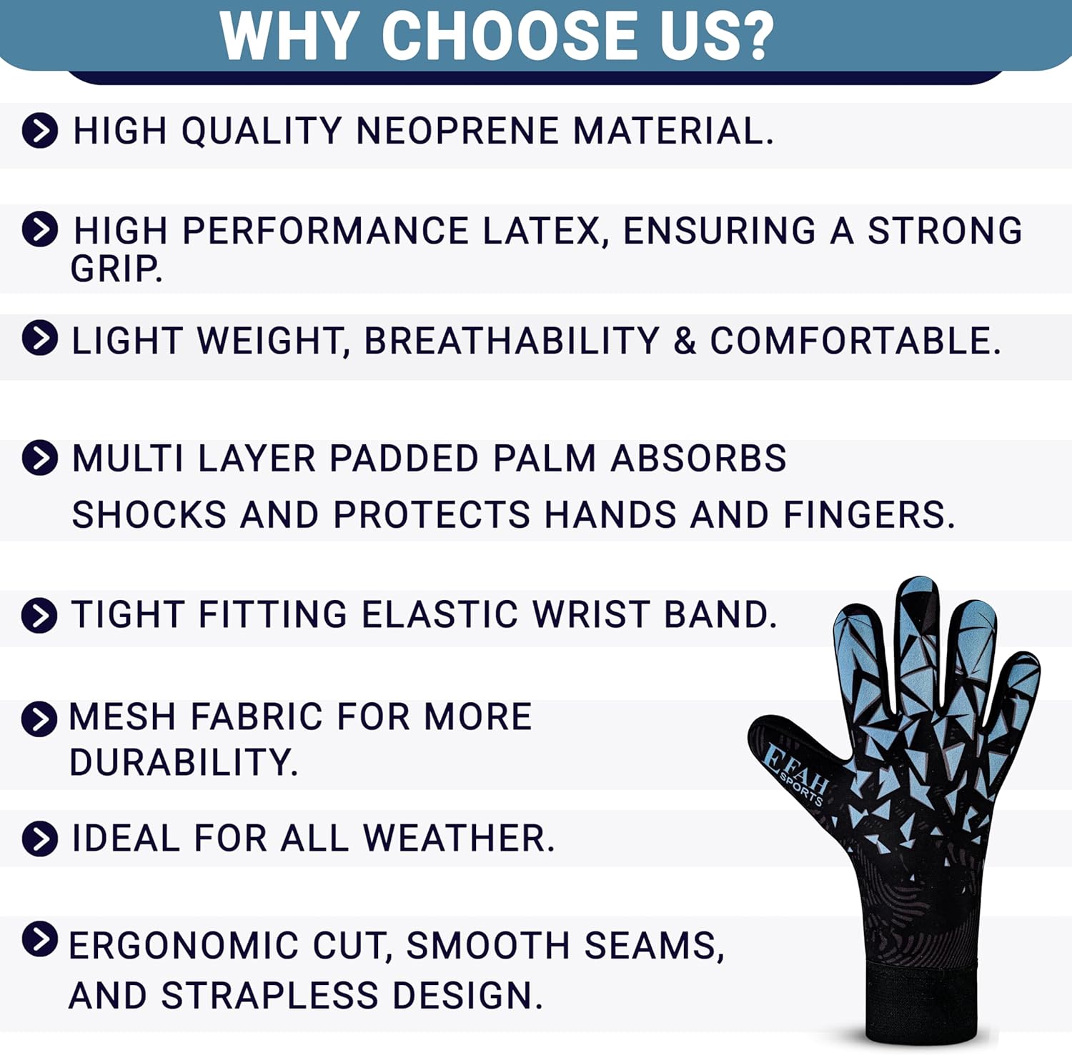 Thumbnail 5 de EFAH SPORTS Football Goalkeeper Gloves for Youth