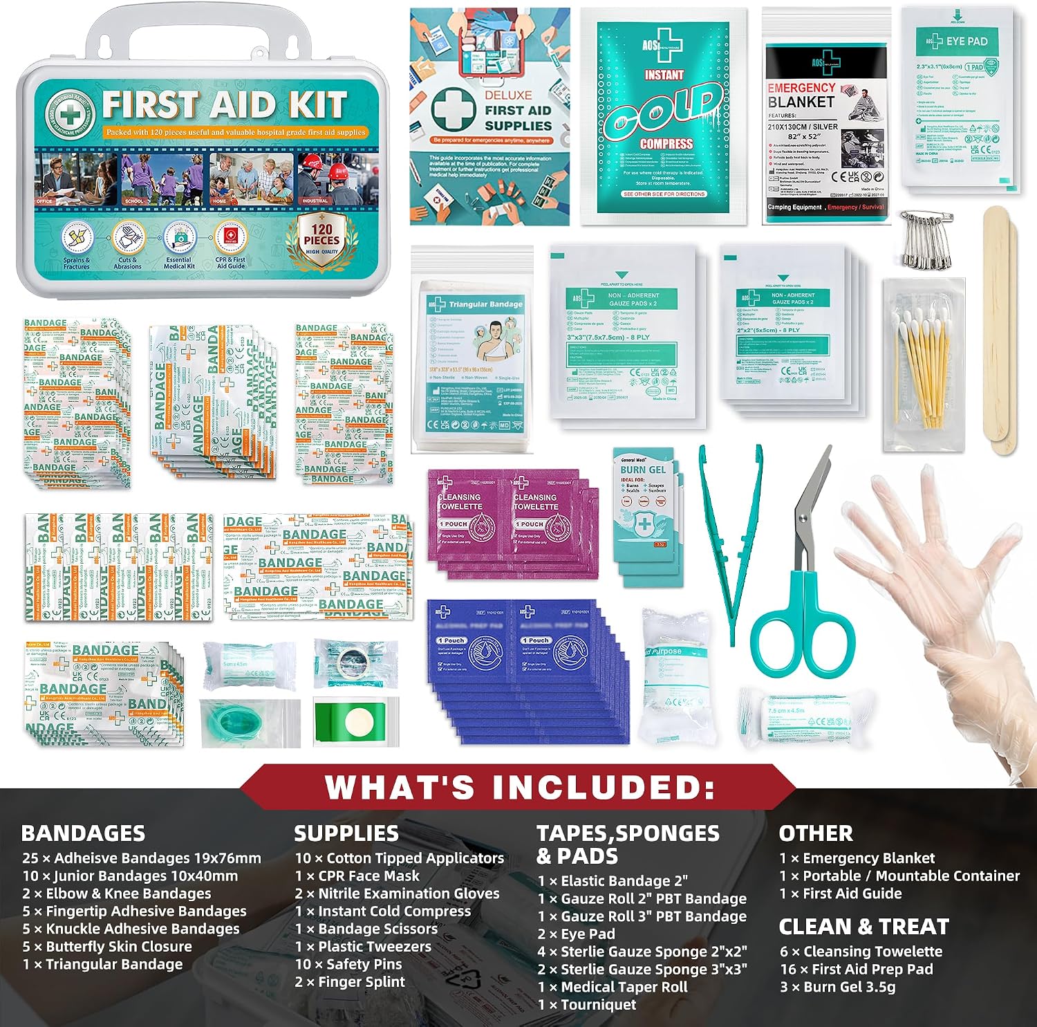 Detalle 2 de General Medi 120 Pieces Hardcase First Aid Kit