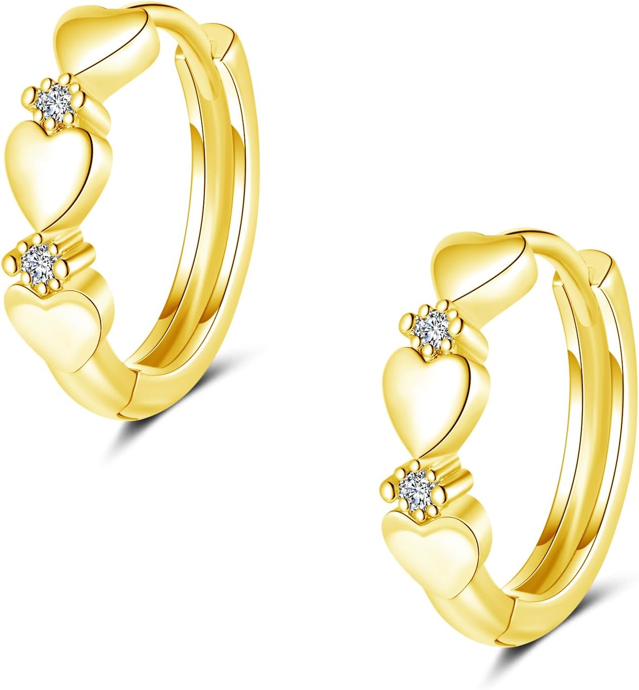 Detalle de Loutade Creolen Silber Damen Ohrschmuck 5A Zirkonia