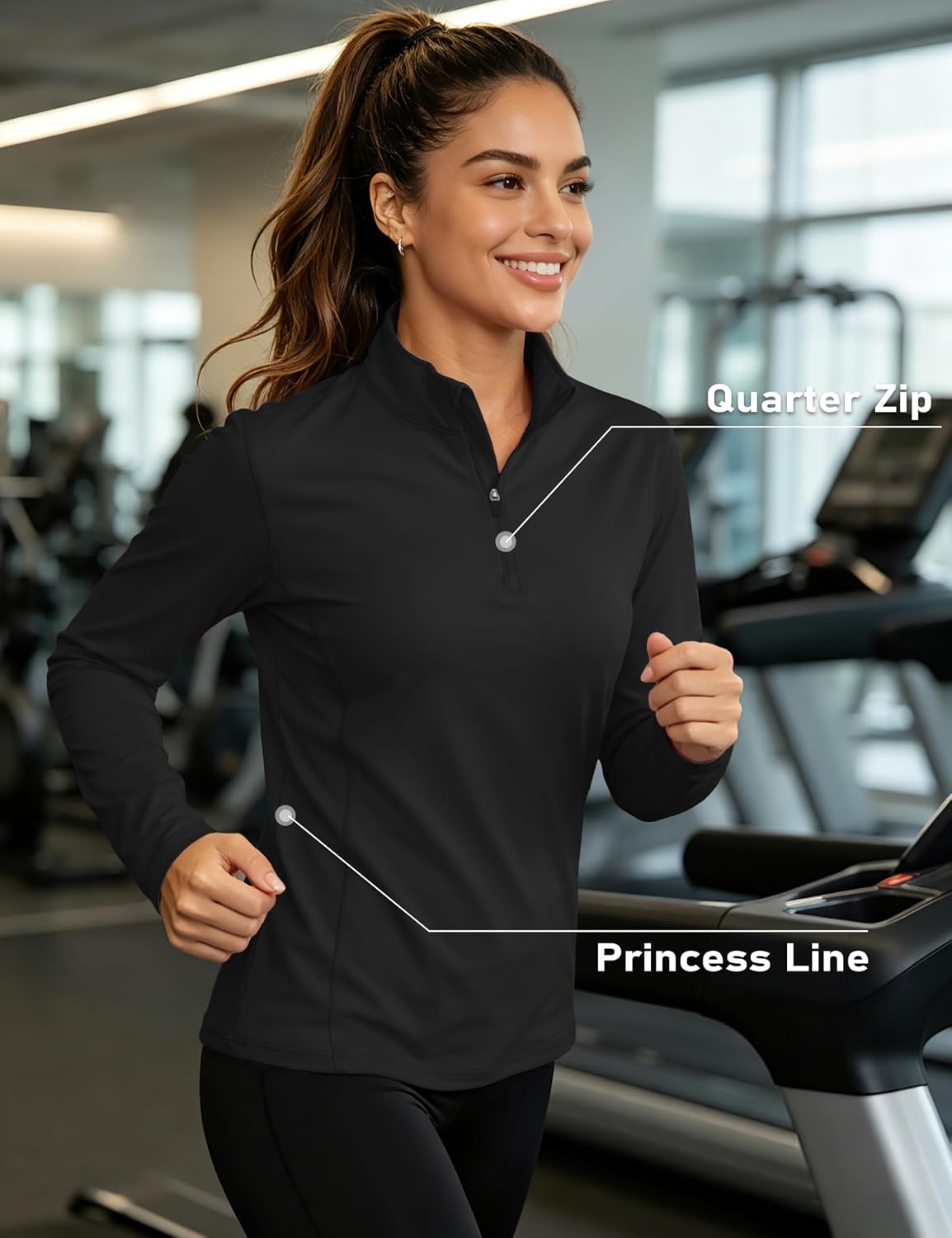 Thumbnail 5 de MAGCOMSEN Women's UPF 50+ Quarter-Zip Long-Sleeve Golf Shirt