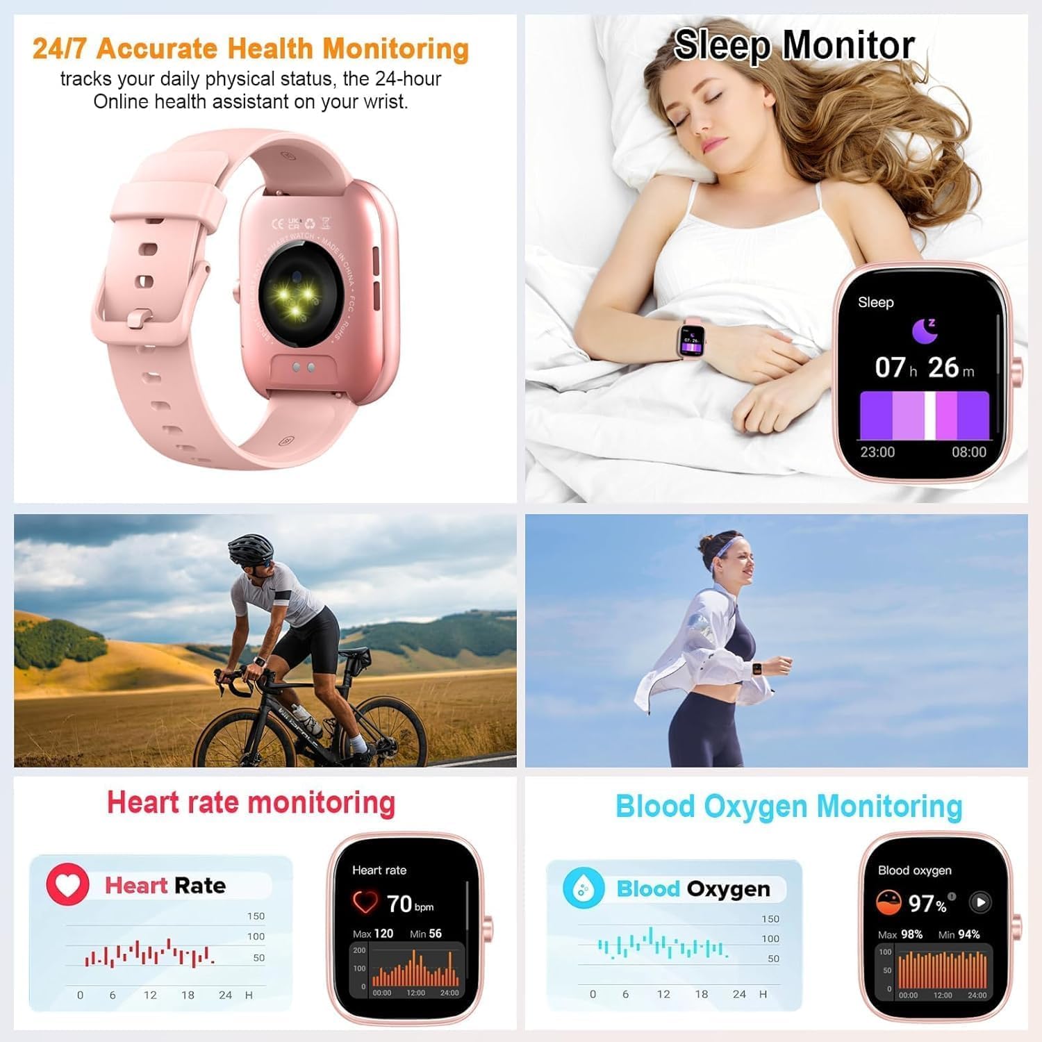 Thumbnail 1 de uaue Smart Watch for Women (2026) with Bluetooth 5.4 call features, 1.91" HD display, IP68